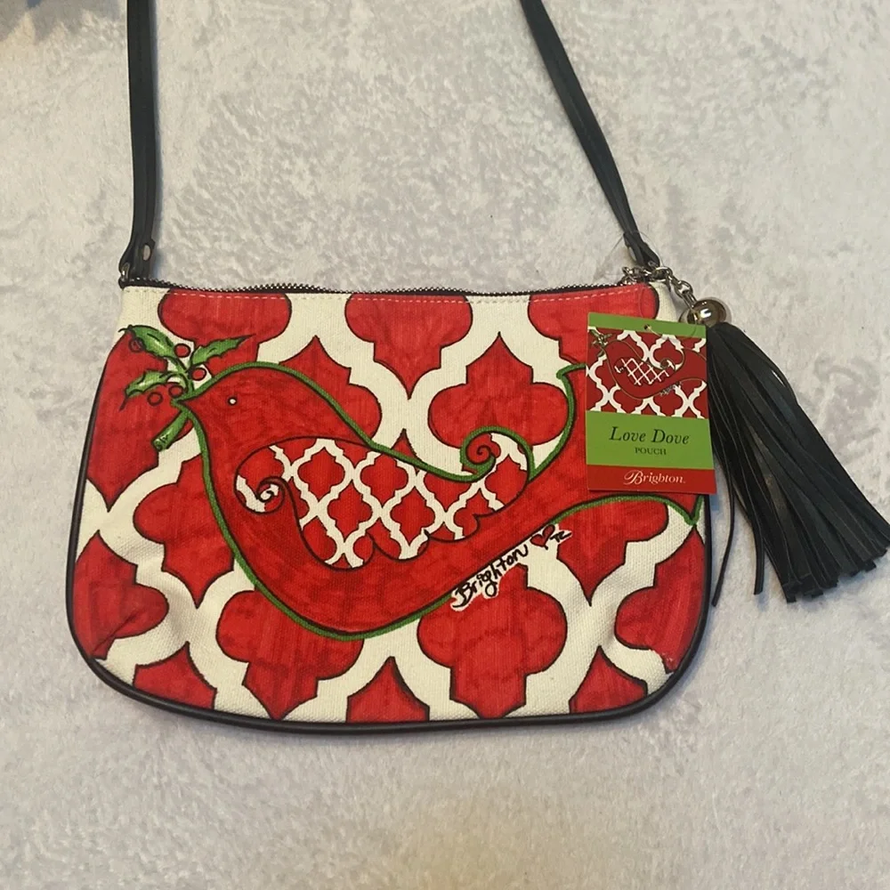BRIGHTON NWT Love Dove Pouch Purse Cross Body